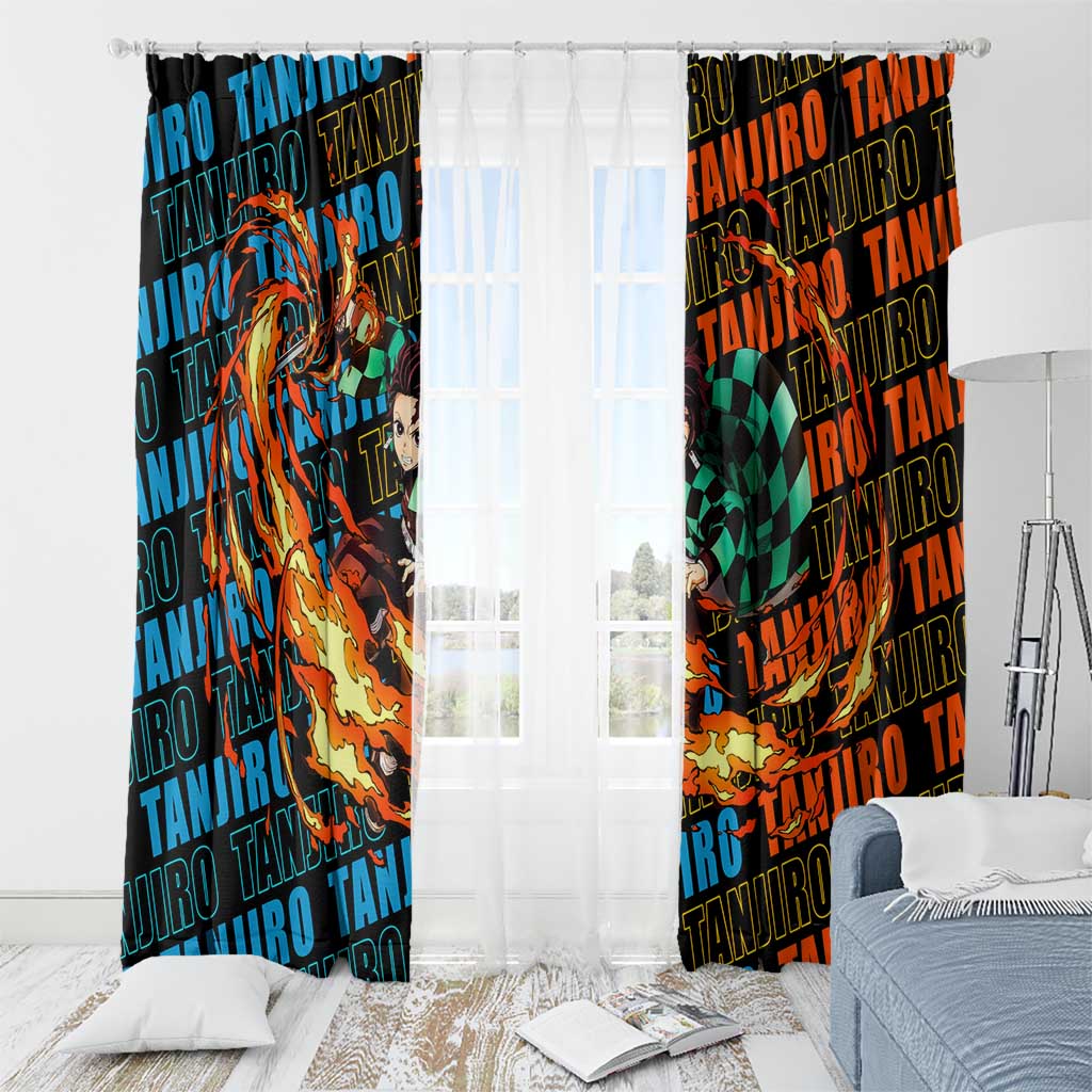 Tanjiro Kamado - Demon Slayer Window Curtain Anime Style