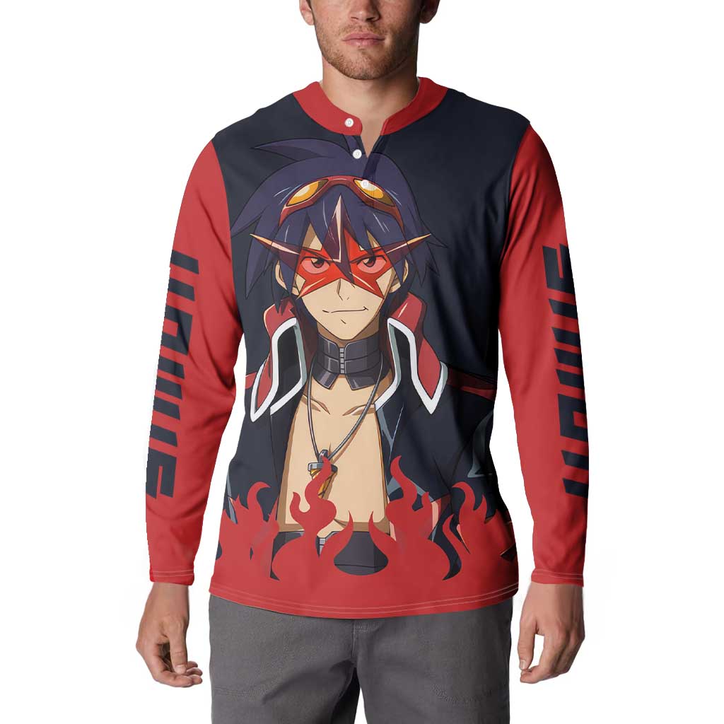 Simon - Tengen Toppa Guren Lagann Button Sweatshirt Anime Style