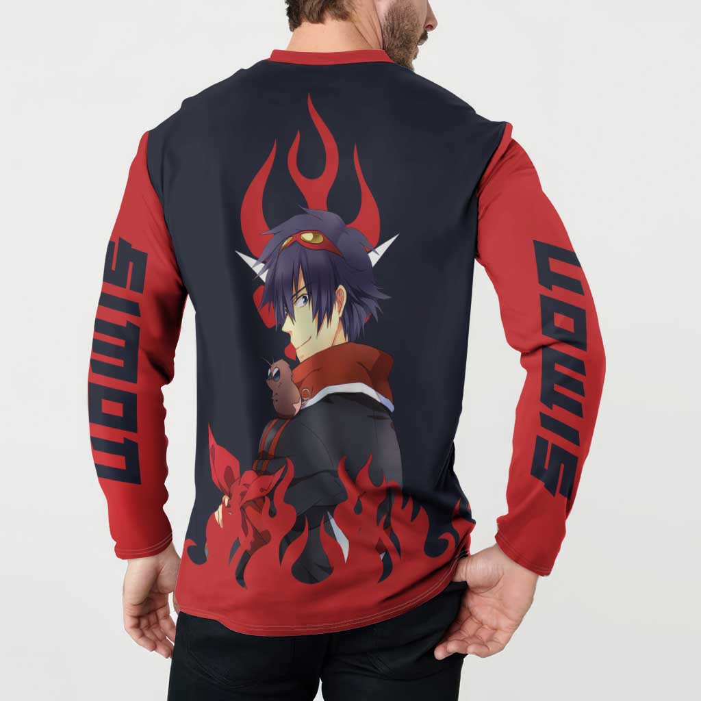 Simon - Tengen Toppa Guren Lagann Button Sweatshirt Anime Style