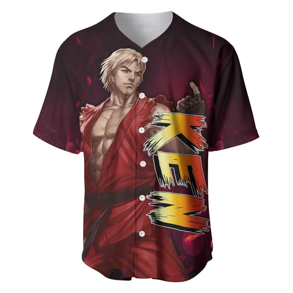 Ken - Street Fighter Baseball Jersey Anime Style