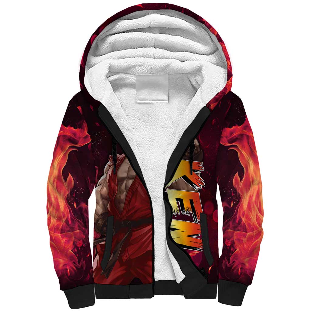 Ken - Street Fighter Sherpa Hoodie Anime Style