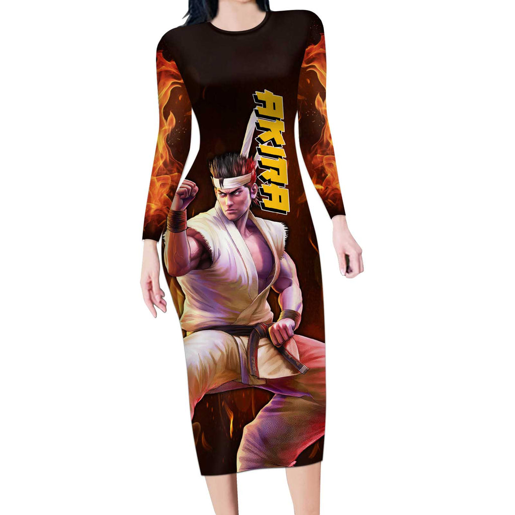 Akira - Fist Of The North Star Long Sleeve Bodycon Dress Anime Style