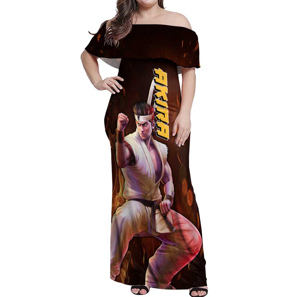 Akira - Fist Of The North Star Off Shoulder Maxi Dress Anime Style