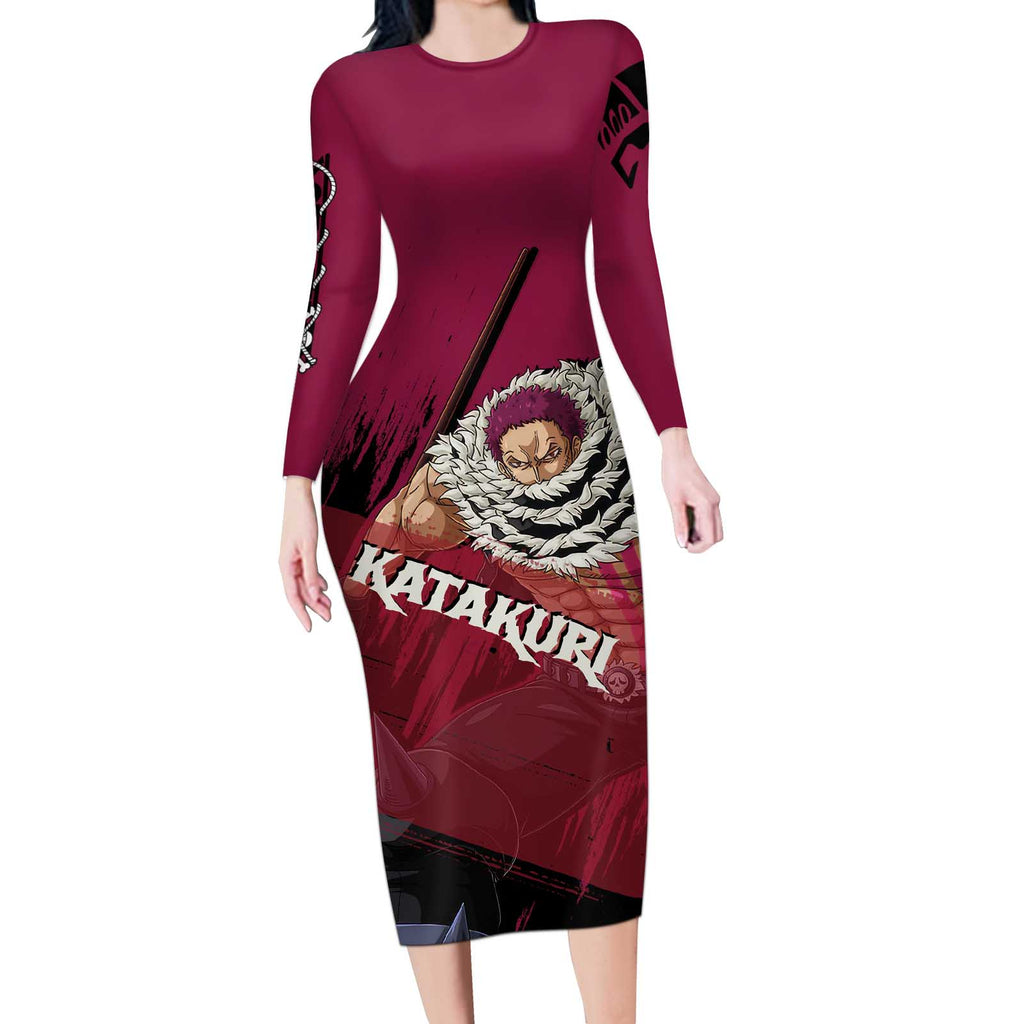 Charlotte Katakuri - One Piece Long Sleeve Bodycon Dress Anime Style