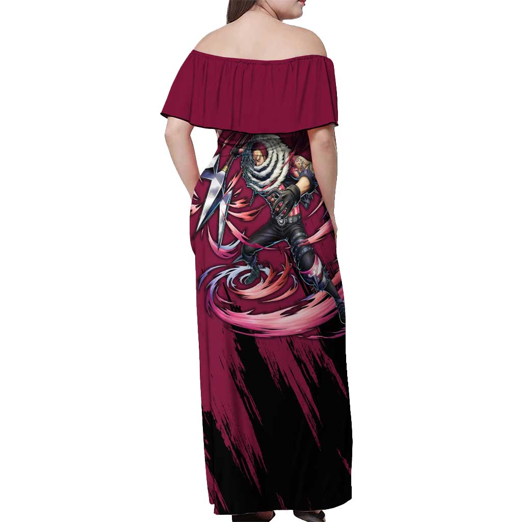 Charlotte Katakuri - One Piece Off Shoulder Maxi Dress Anime Style