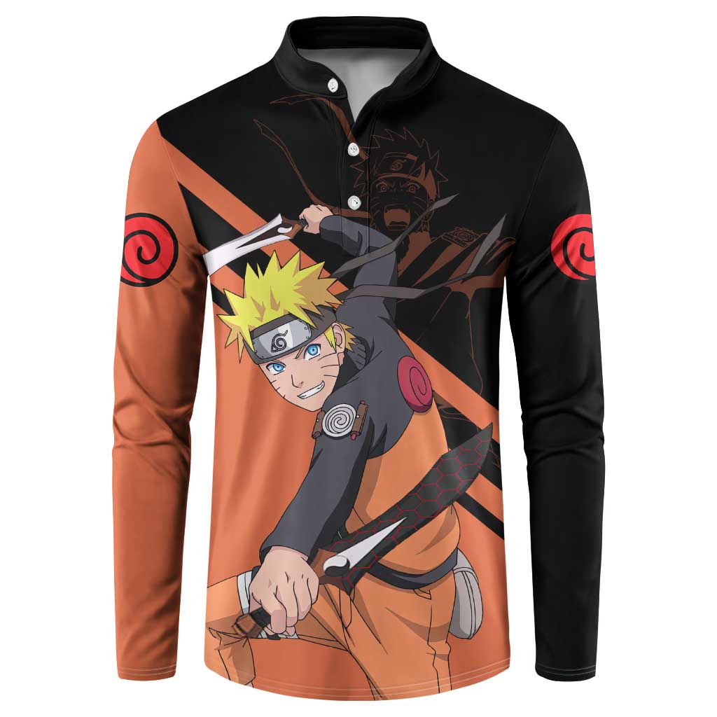 Uzumaki - Naruto Button Sweatshirt Anime Style