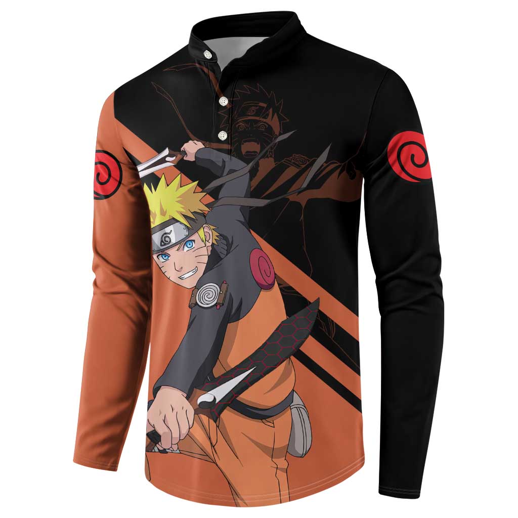 Uzumaki - Naruto Button Sweatshirt Anime Style