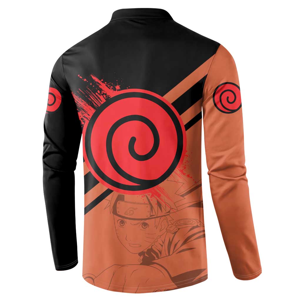 Uzumaki - Naruto Button Sweatshirt Anime Style
