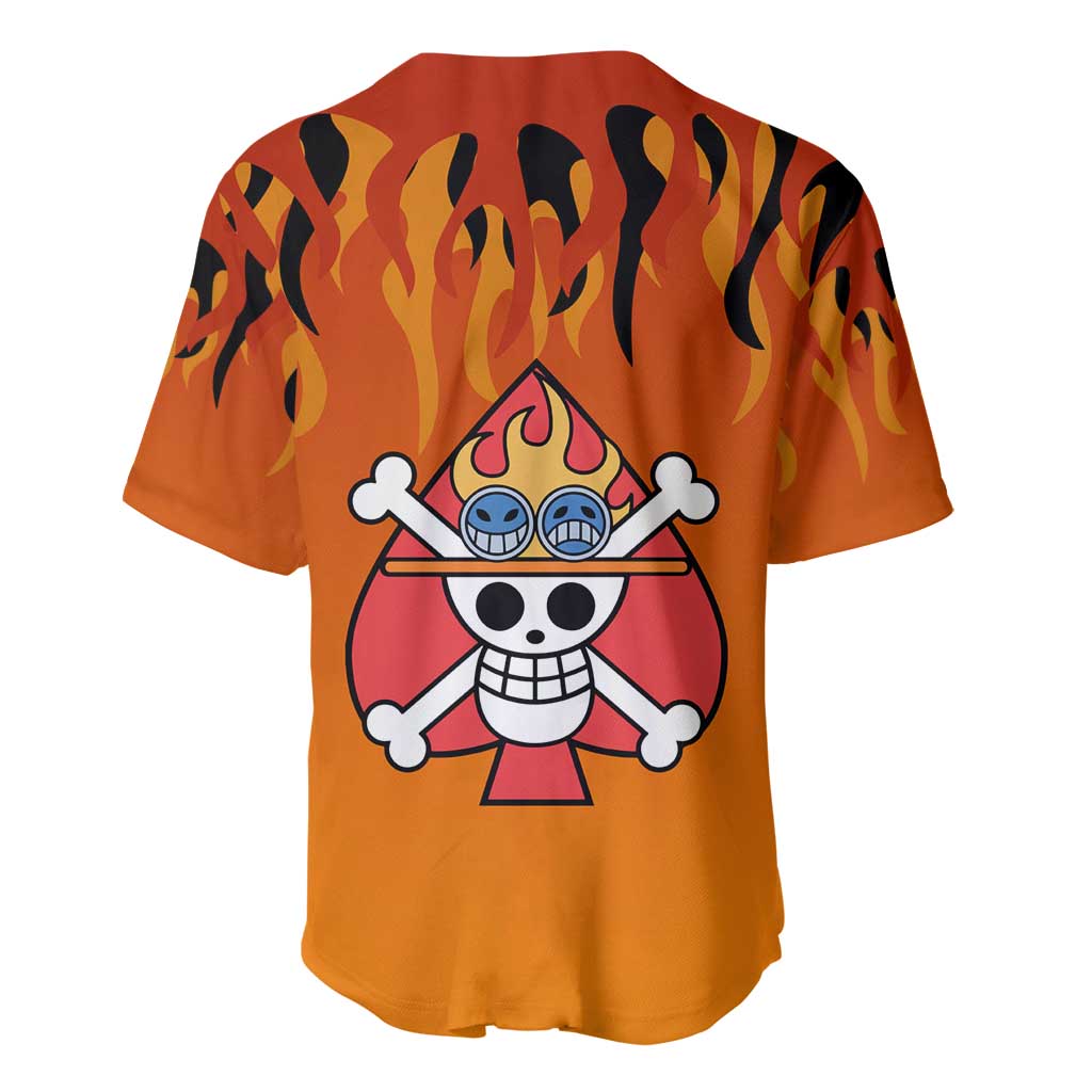 Portgas D. Ace - One Piece Baseball Jersey Anime Style