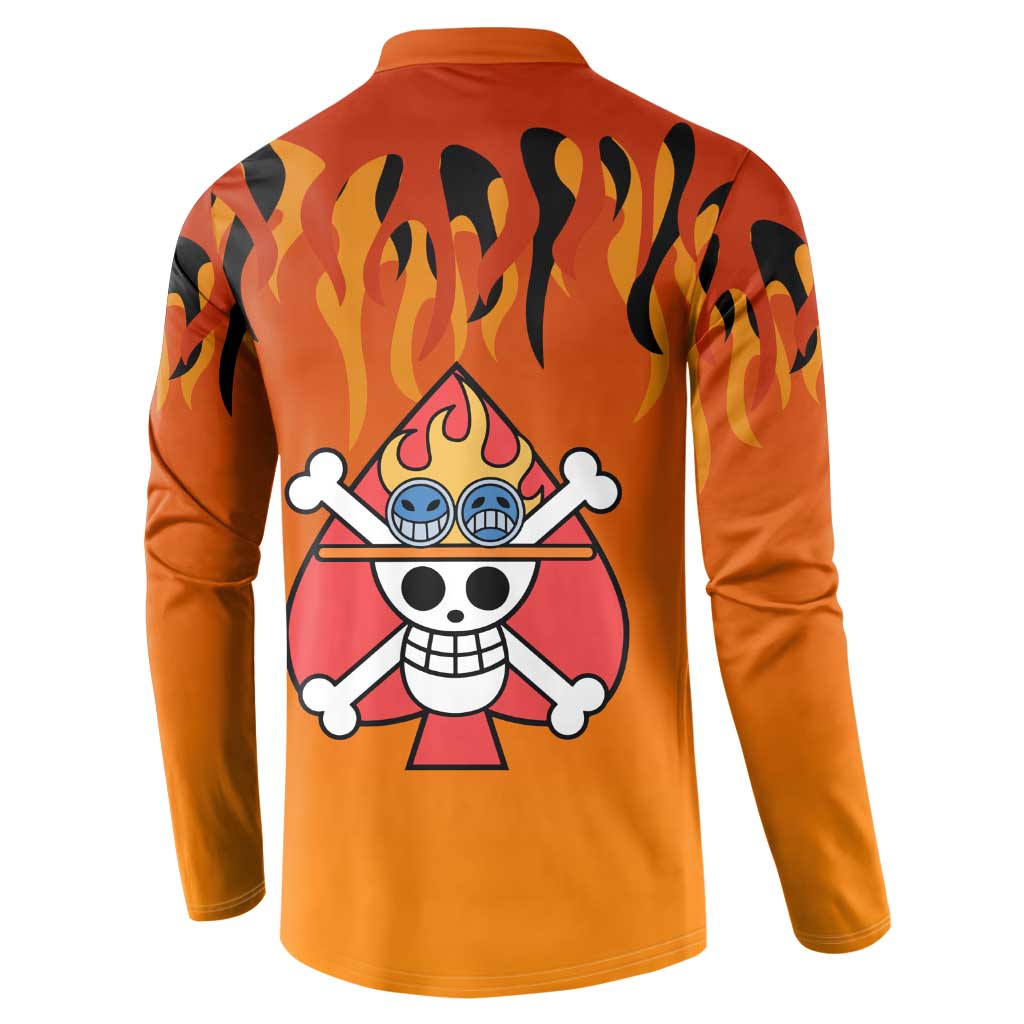 Portgas D. Ace - One Piece Button Sweatshirt Anime Style
