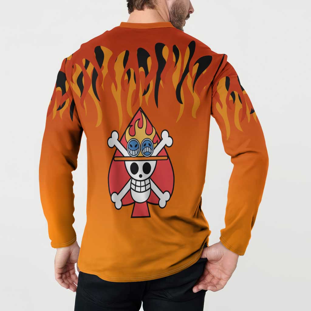 Portgas D. Ace - One Piece Button Sweatshirt Anime Style
