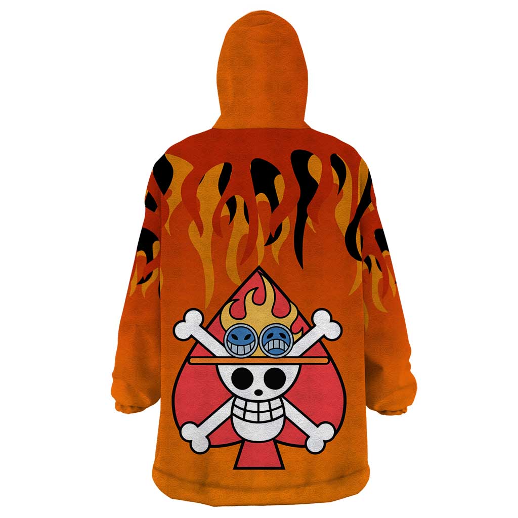 Portgas D. Ace - One Piece Wearable Blanket Hoodie Anime Style