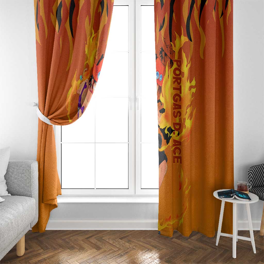Portgas D. Ace - One Piece Window Curtain Anime Style