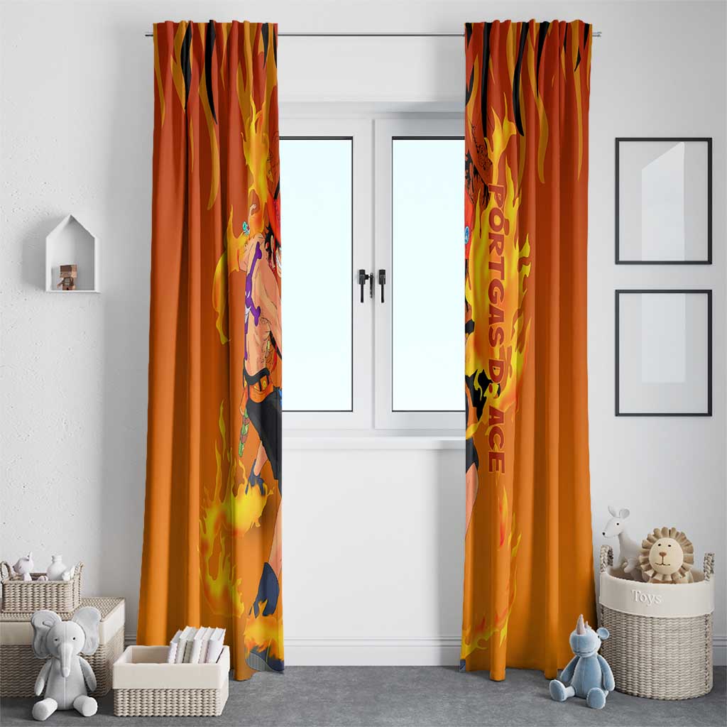 Portgas D. Ace - One Piece Window Curtain Anime Style