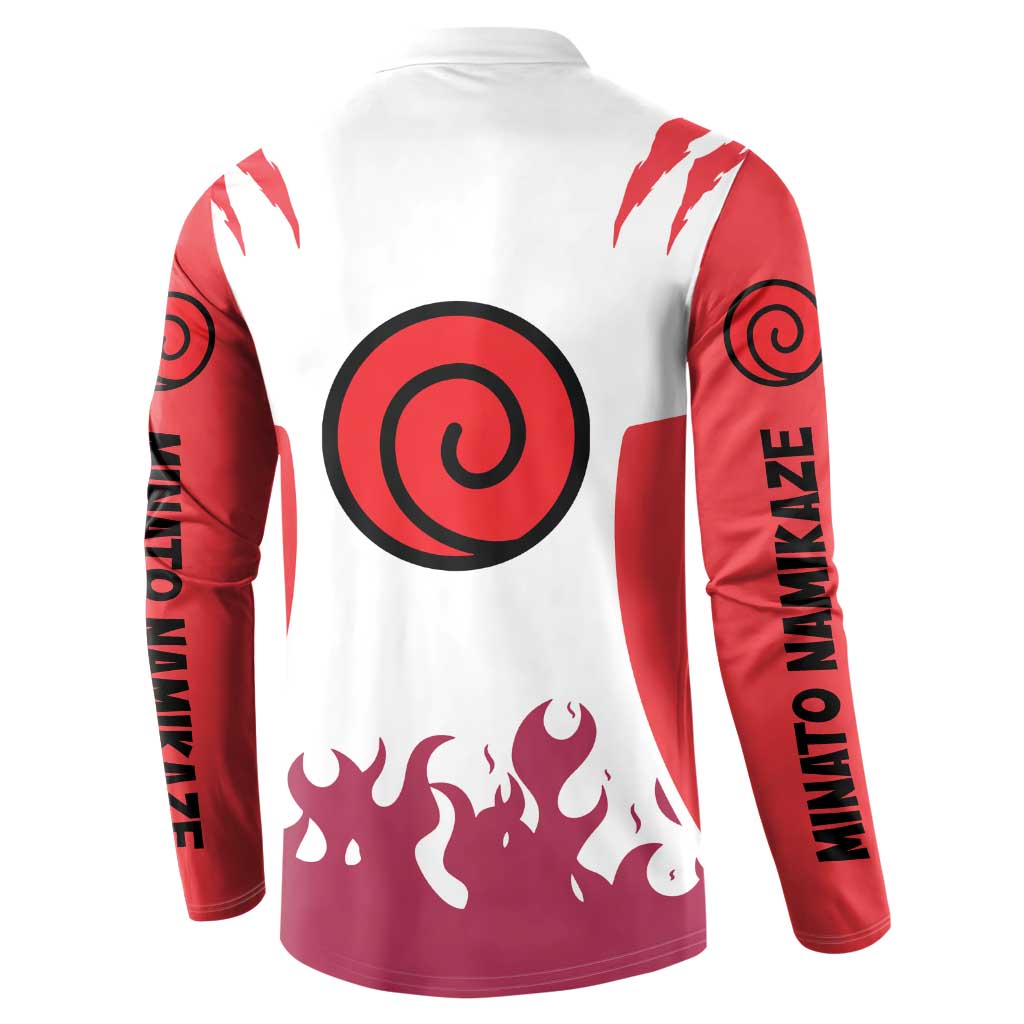 Minato Namikaze - Naruto Button Sweatshirt Anime Style