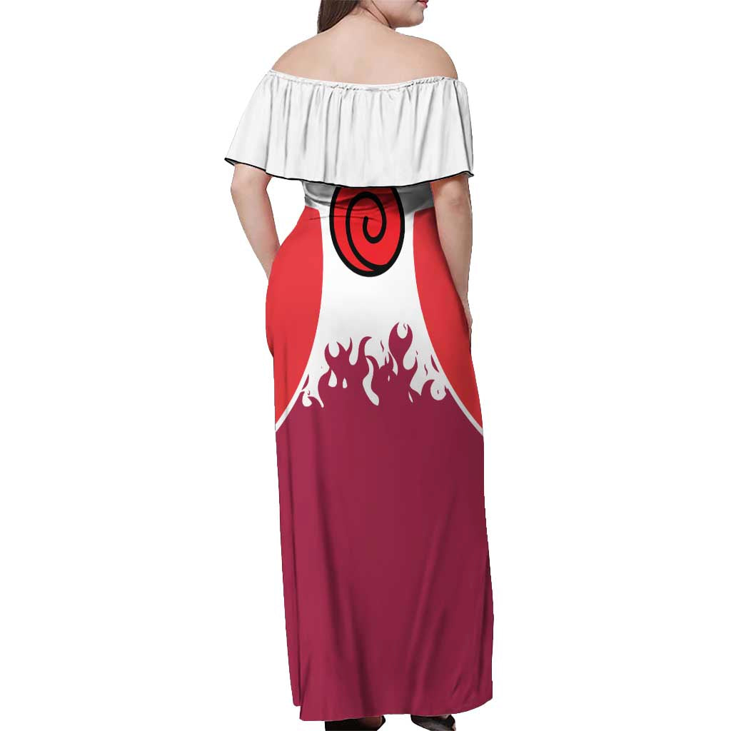Minato Namikaze - Naruto Off Shoulder Maxi Dress Anime Style