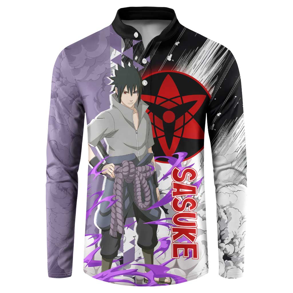Uchiha Sasuke - Naruto Button Sweatshirt Anime Style