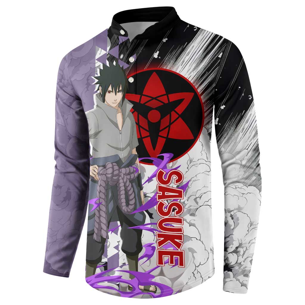 Uchiha Sasuke - Naruto Button Sweatshirt Anime Style