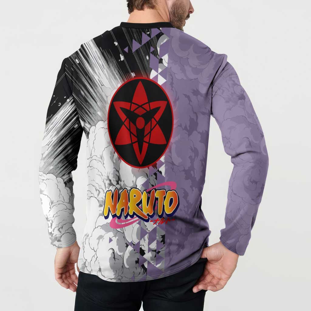 Uchiha Sasuke - Naruto Button Sweatshirt Anime Style