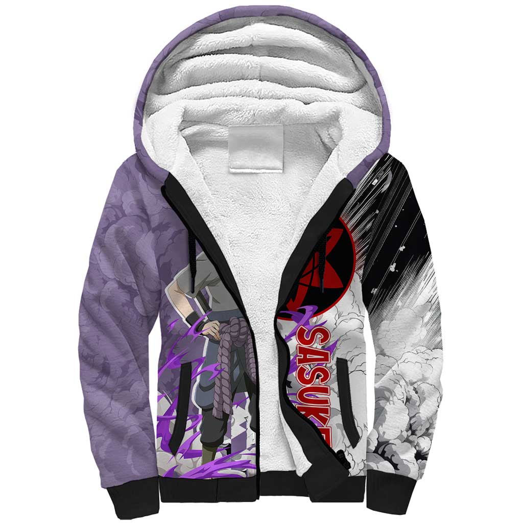 Uchiha Sasuke - Naruto Sherpa Hoodie Anime Style
