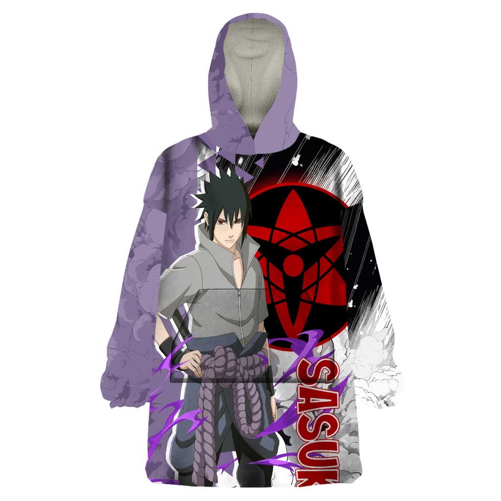 Uchiha Sasuke - Naruto Wearable Blanket Hoodie Anime Style