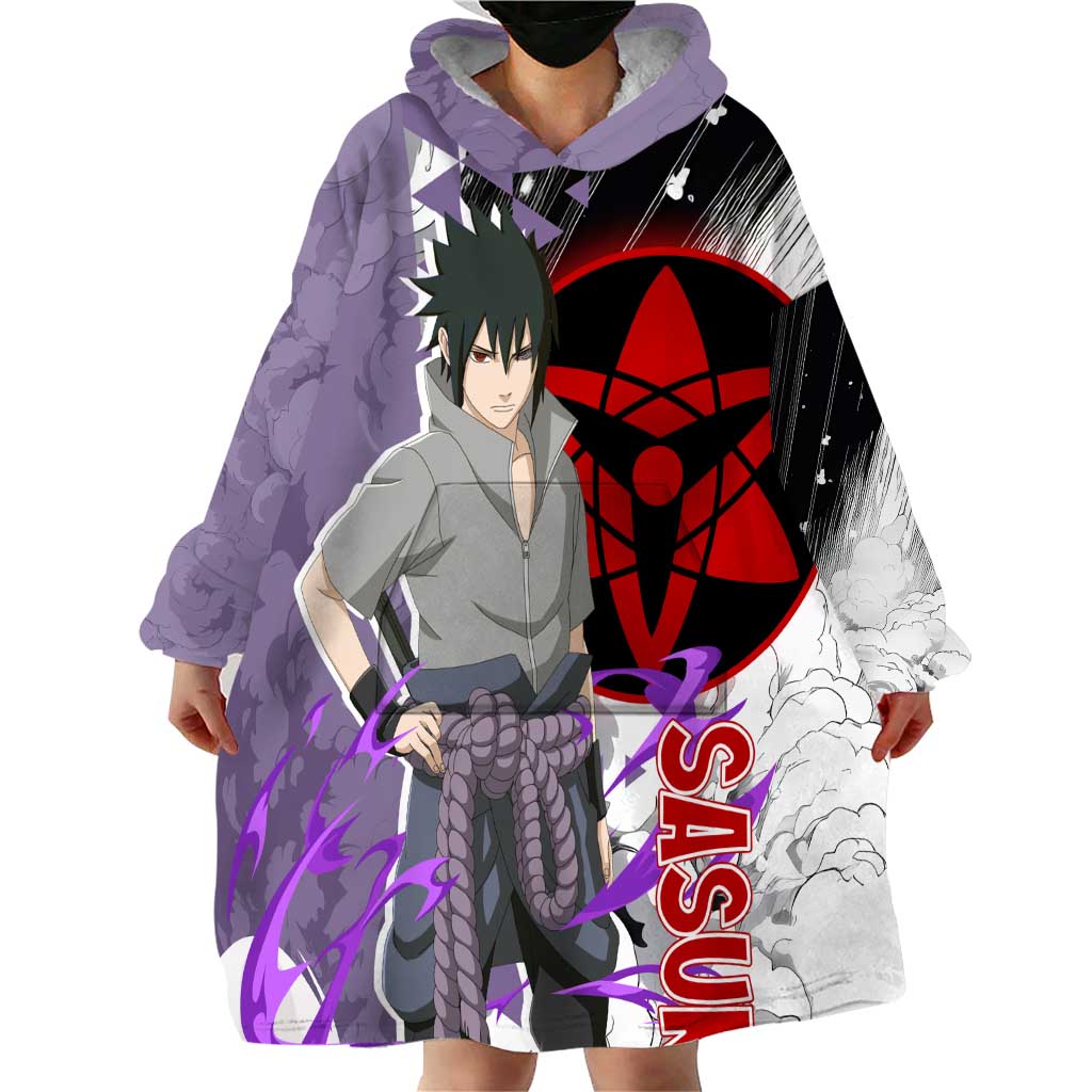 Uchiha Sasuke - Naruto Wearable Blanket Hoodie Anime Style