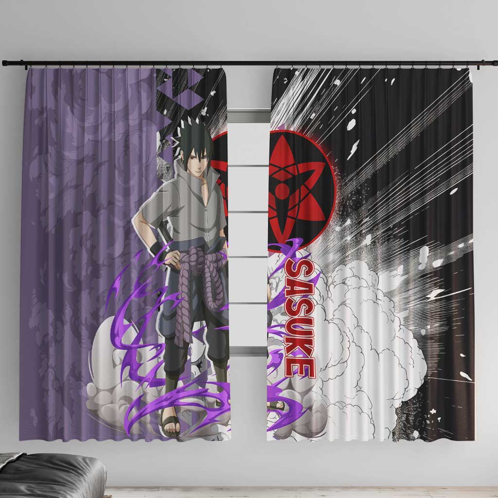 Uchiha Sasuke - Naruto Window Curtain Anime Style