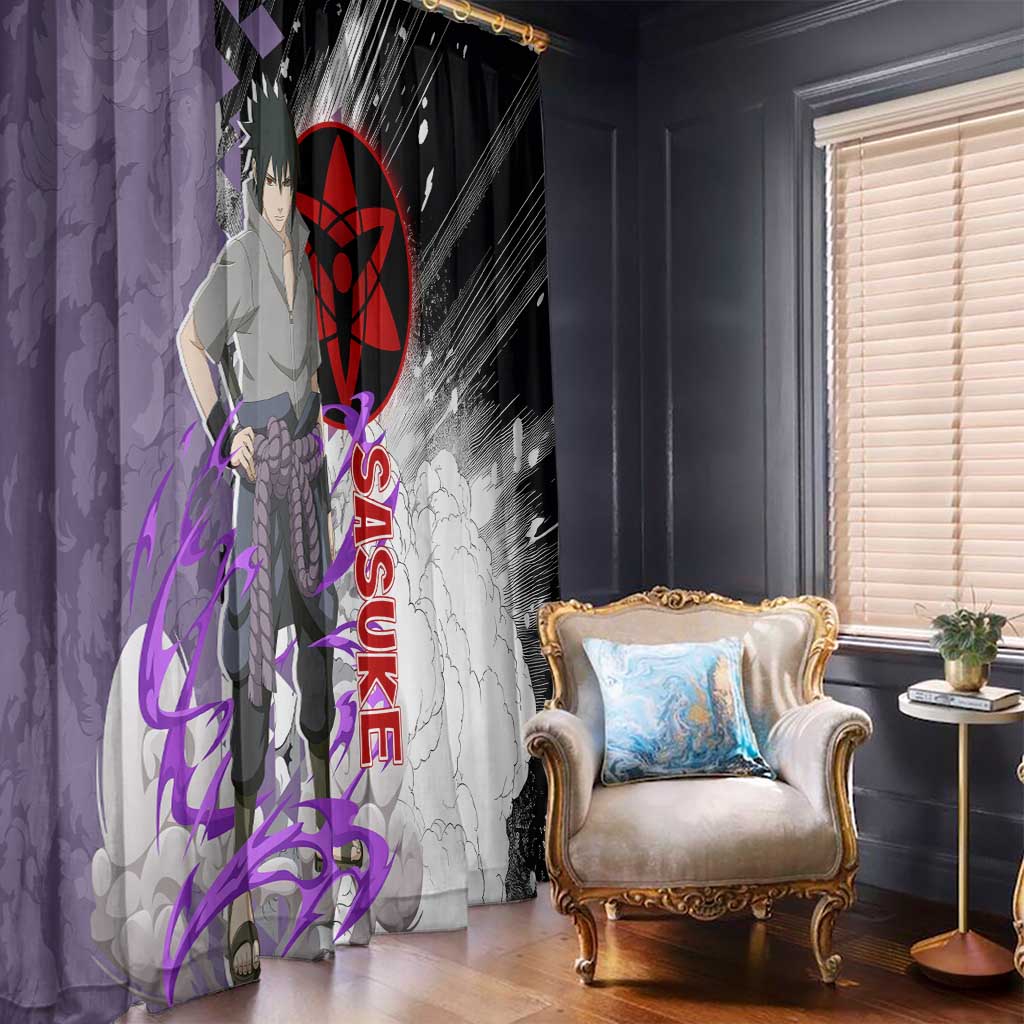Uchiha Sasuke - Naruto Window Curtain Anime Style
