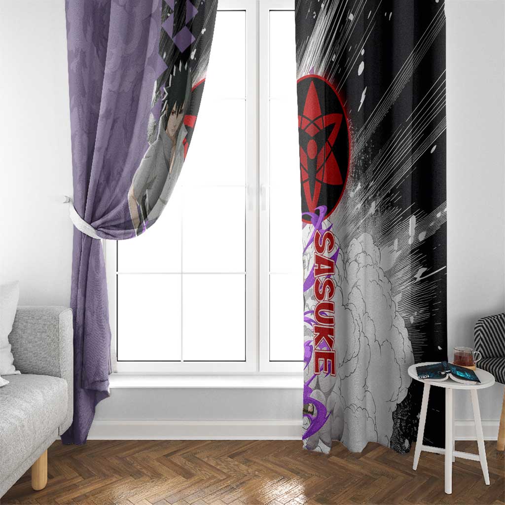 Uchiha Sasuke - Naruto Window Curtain Anime Style