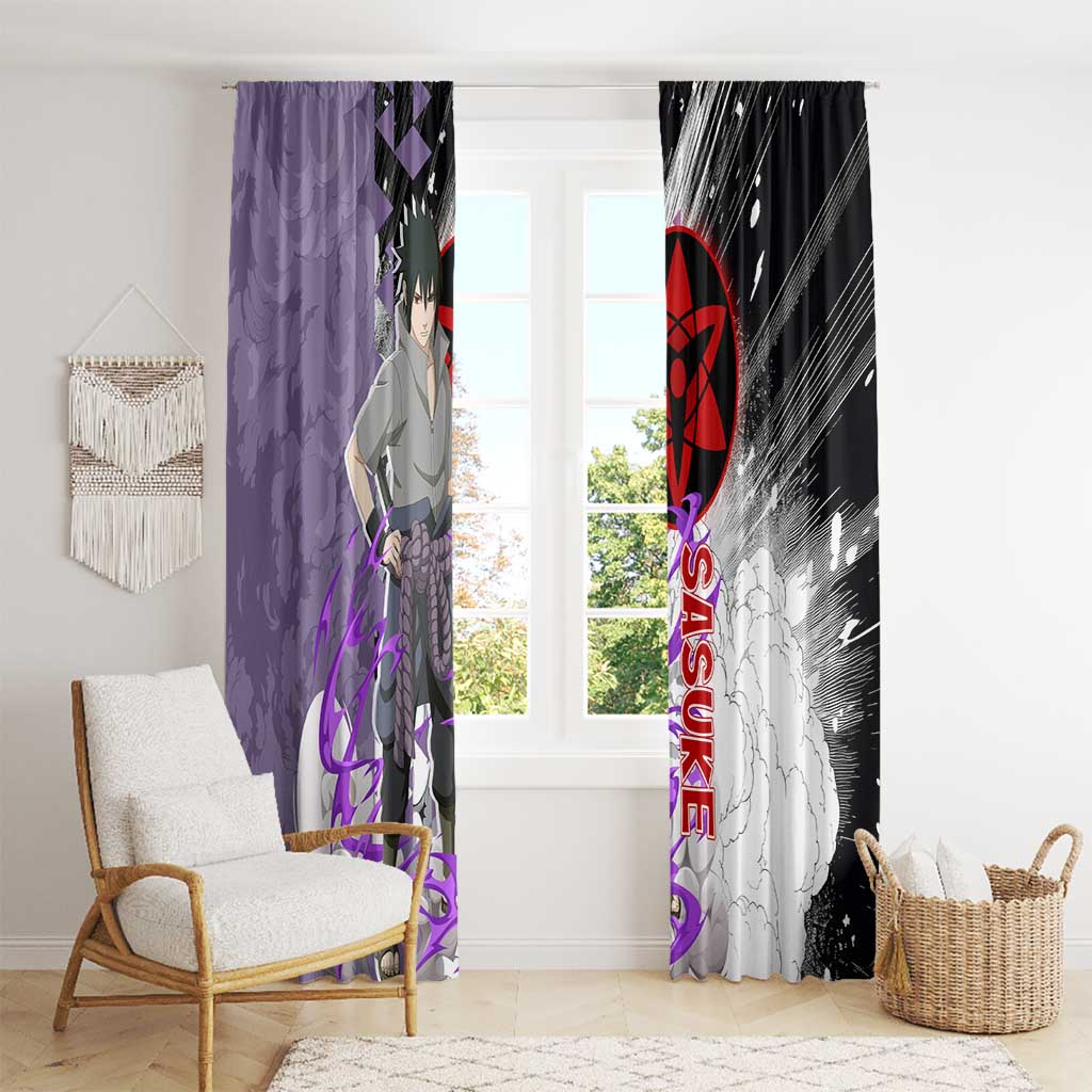 Uchiha Sasuke - Naruto Window Curtain Anime Style
