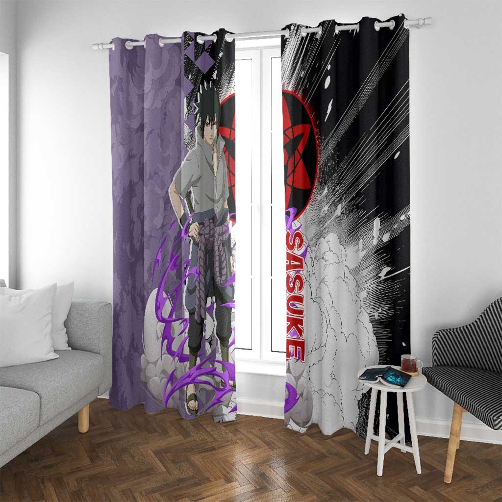 Uchiha Sasuke - Naruto Window Curtain Anime Style