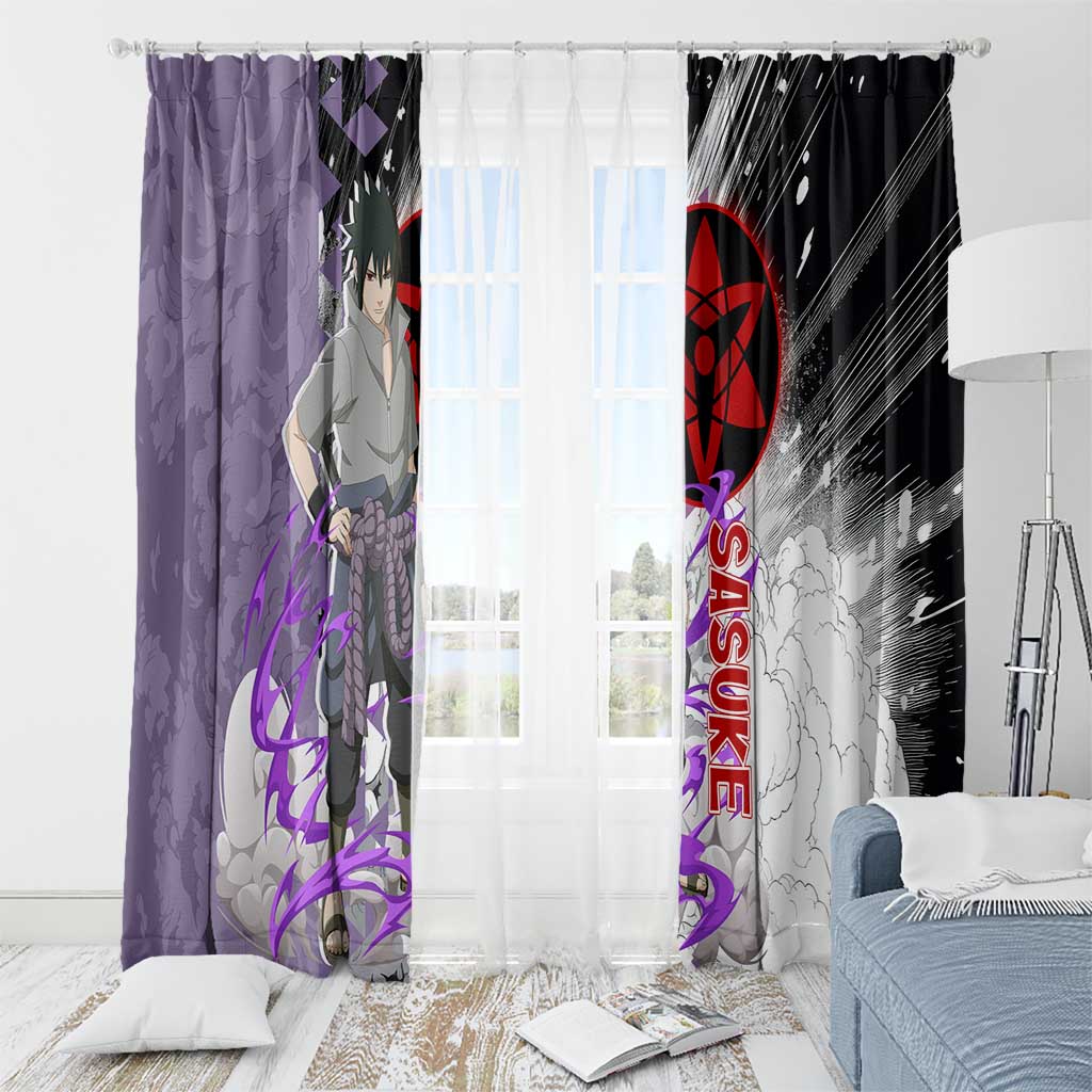 Uchiha Sasuke - Naruto Window Curtain Anime Style