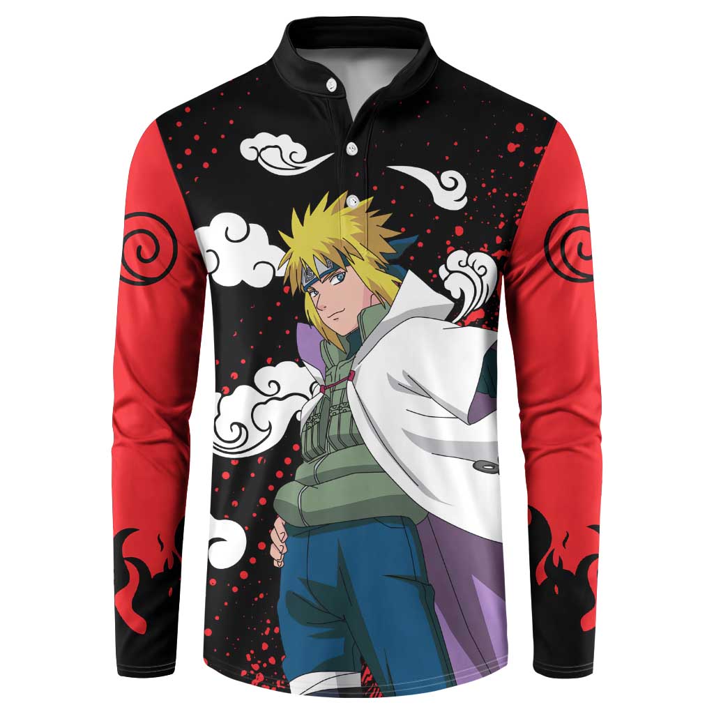 Minato Namikaze - Naruto Button Sweatshirt Anime Style