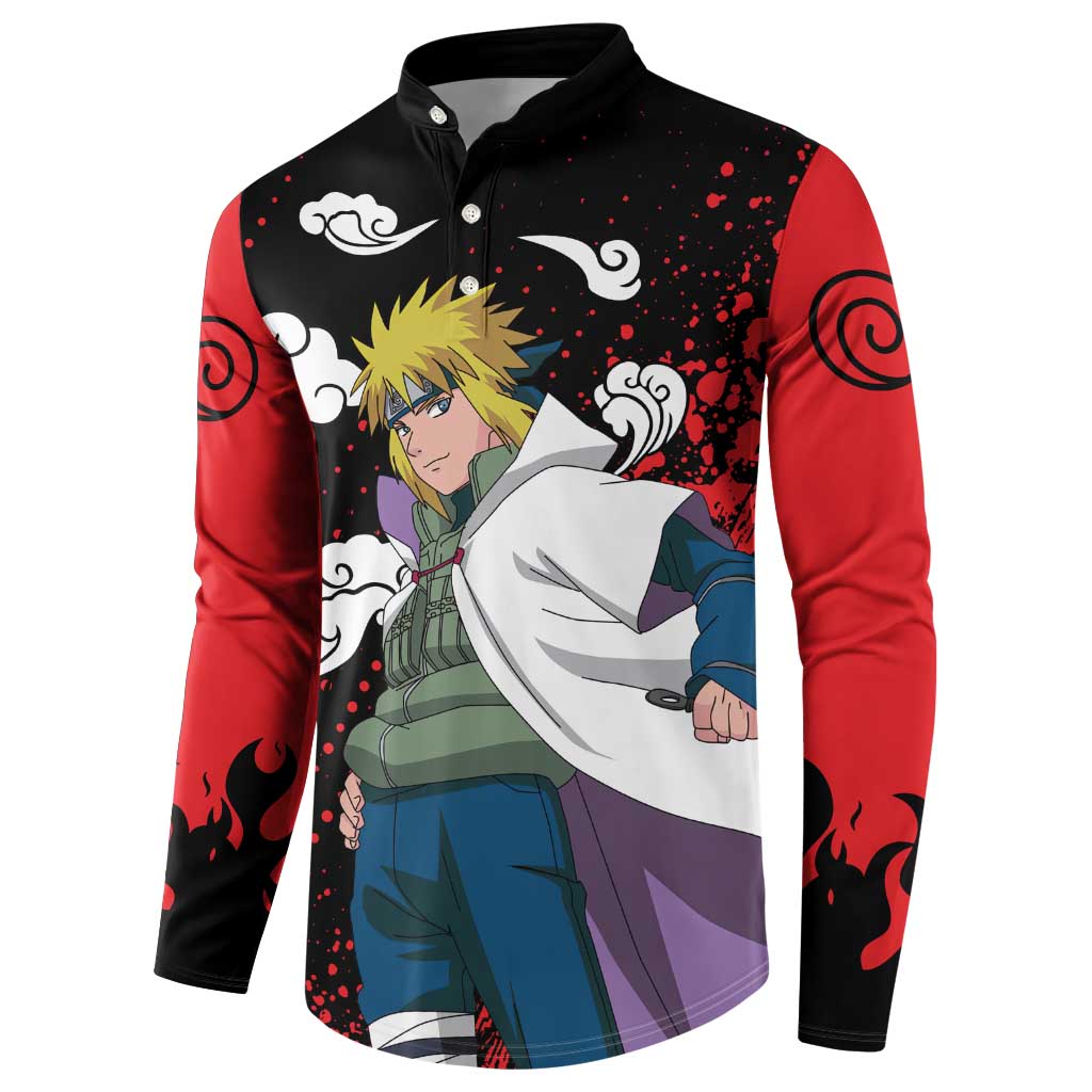 Minato Namikaze - Naruto Button Sweatshirt Anime Style