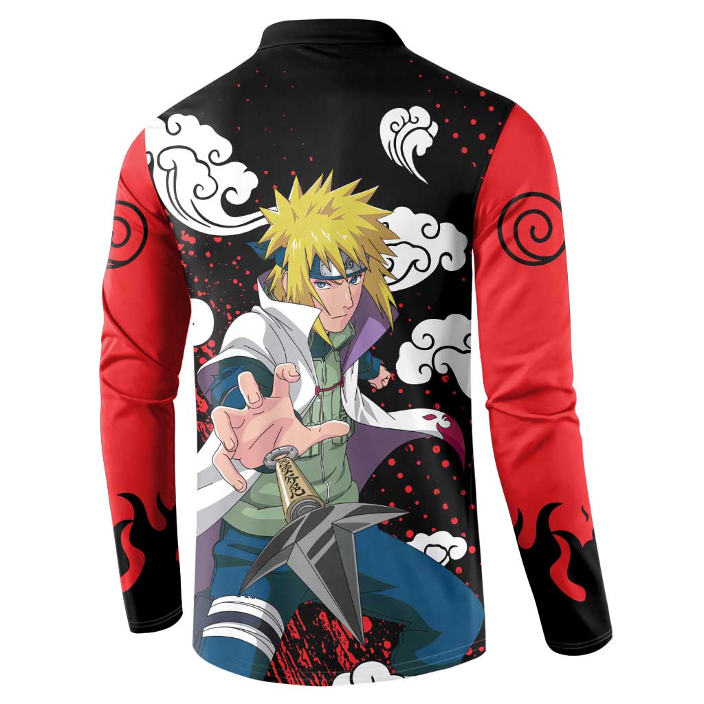 Minato Namikaze - Naruto Button Sweatshirt Anime Style