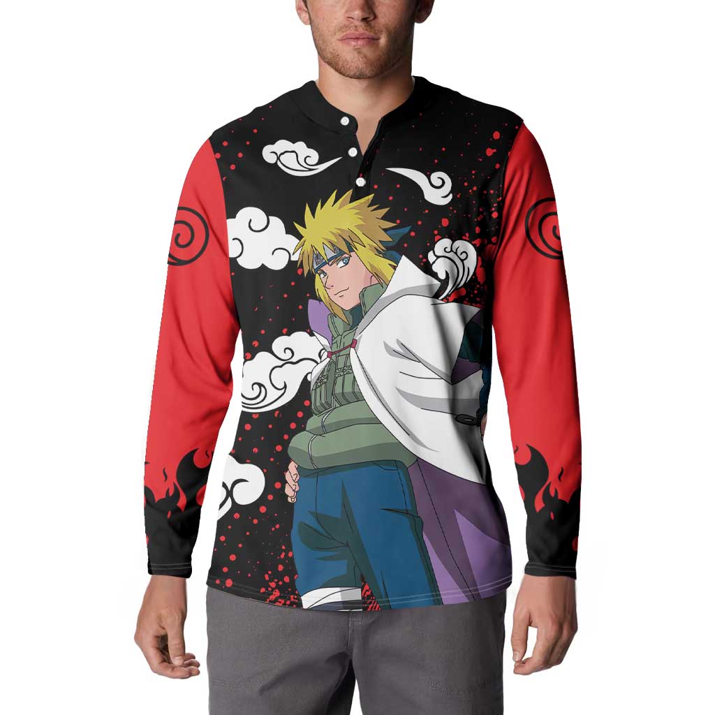 Minato Namikaze - Naruto Button Sweatshirt Anime Style