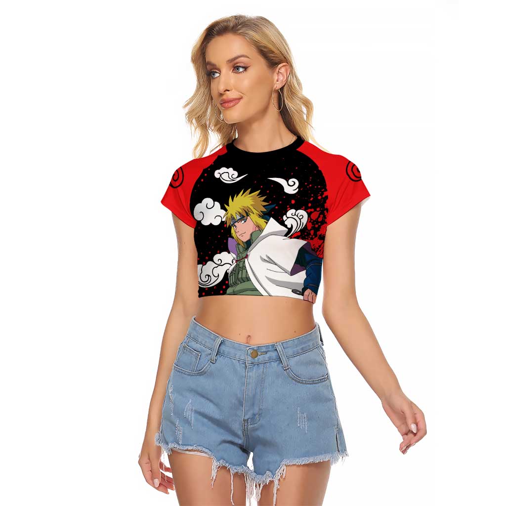 Minato Namikaze - Naruto Raglan Cropped T Shirt Anime Style