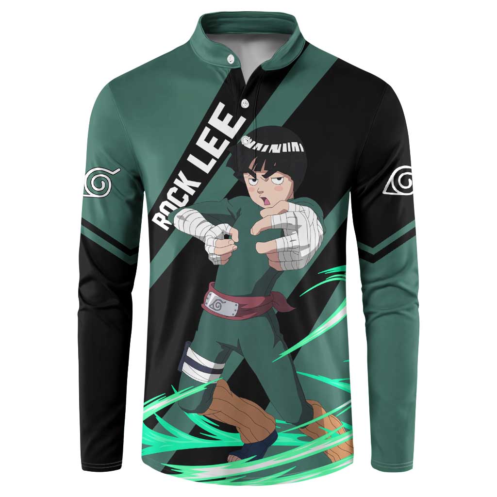 Rock Lee - Naruto Button Sweatshirt Anime Style