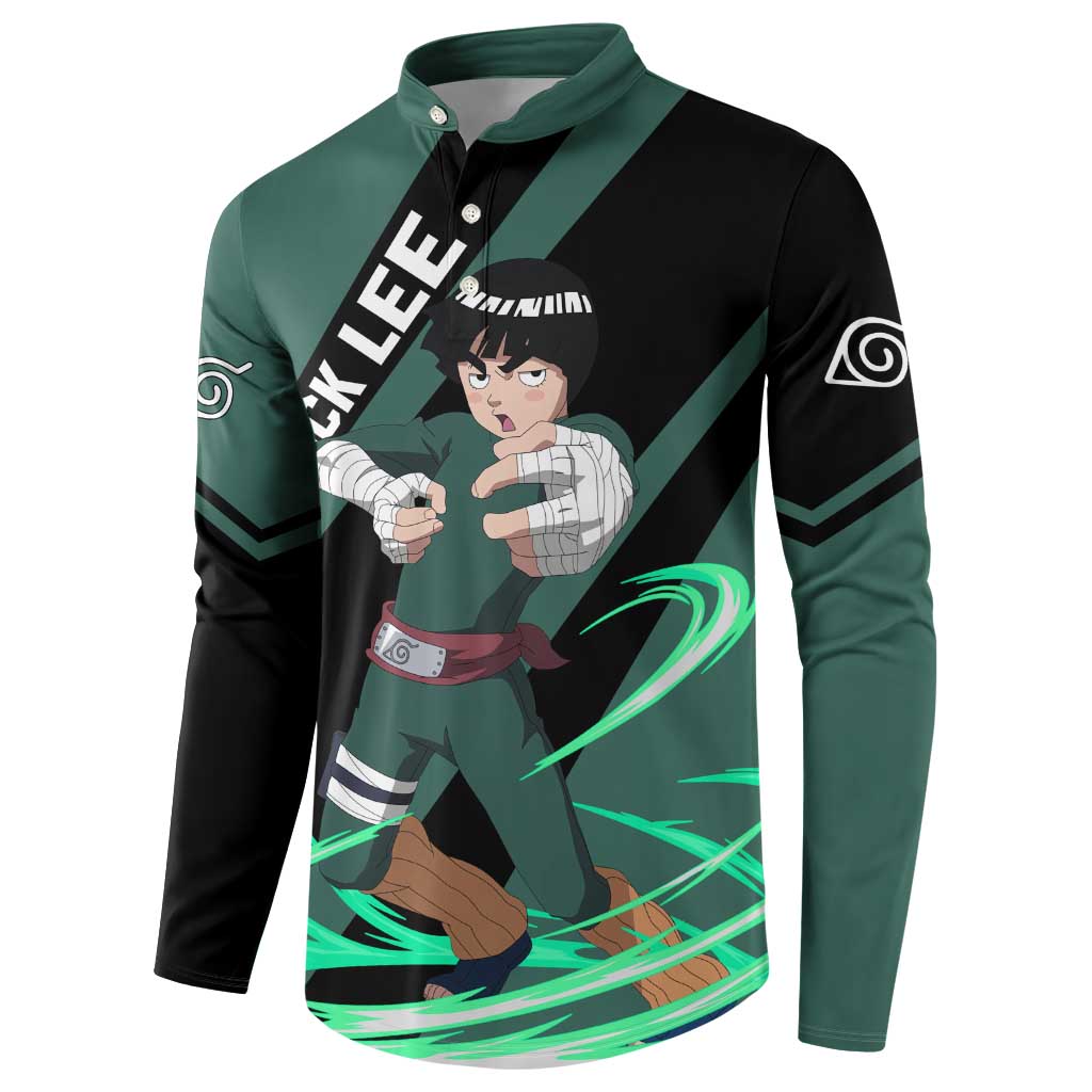 Rock Lee - Naruto Button Sweatshirt Anime Style