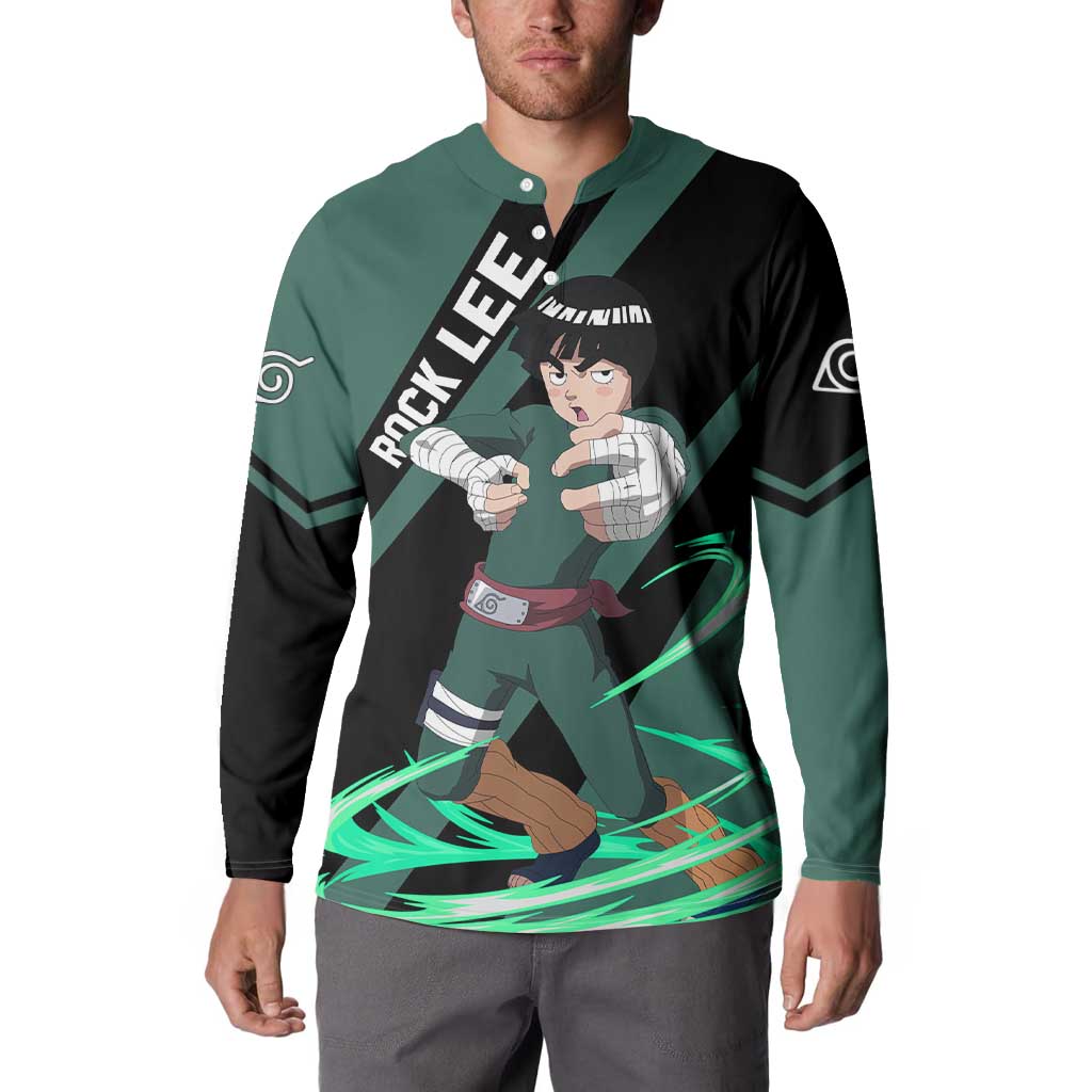Rock Lee - Naruto Button Sweatshirt Anime Style
