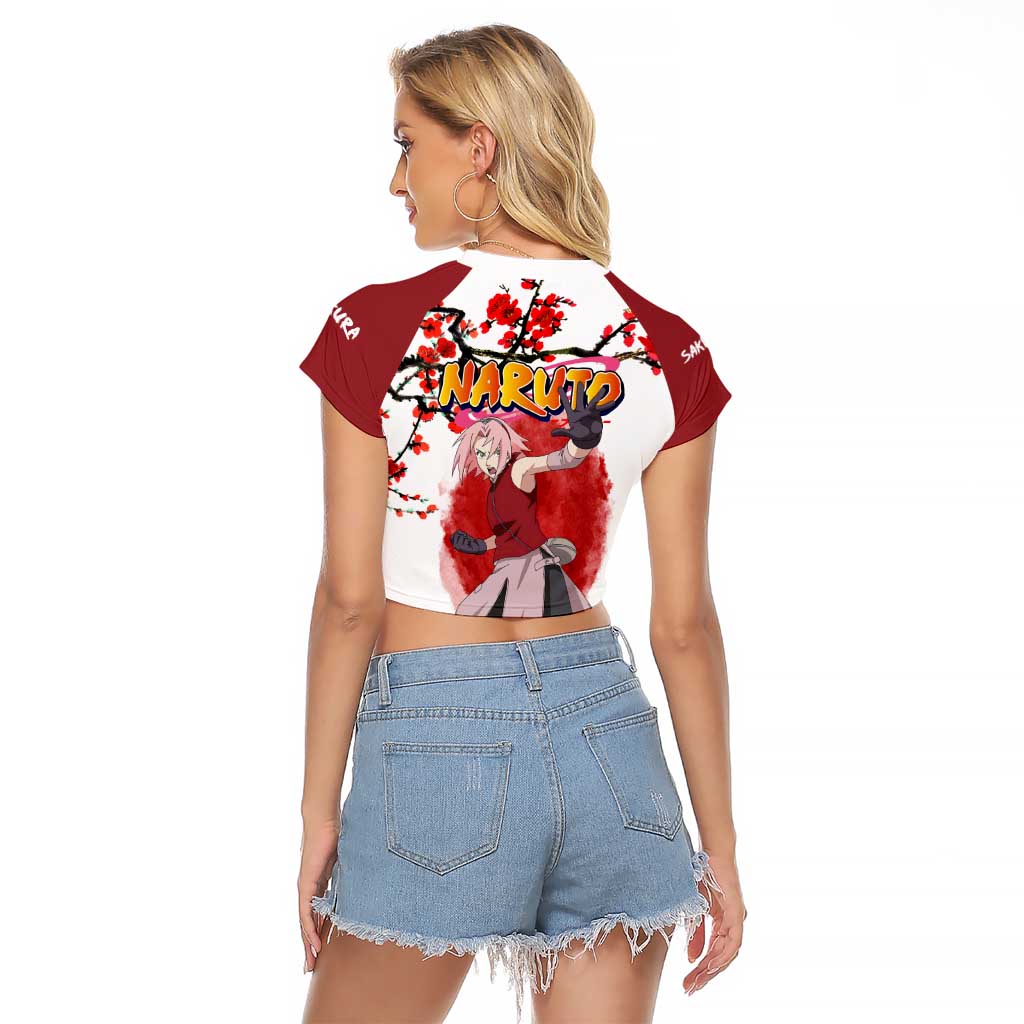 Sakura Haruno - Dragon Ball Raglan Cropped T Shirt Anime Style