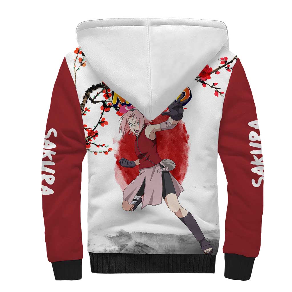 Sakura Haruno - Dragon Ball Sherpa Hoodie Anime Style