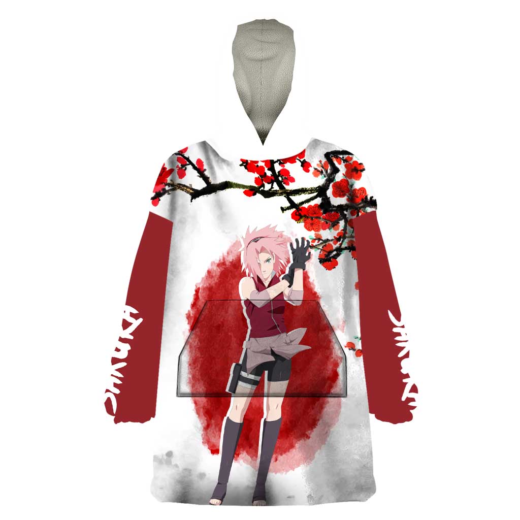 Sakura Haruno - Dragon Ball Wearable Blanket Hoodie Anime Style