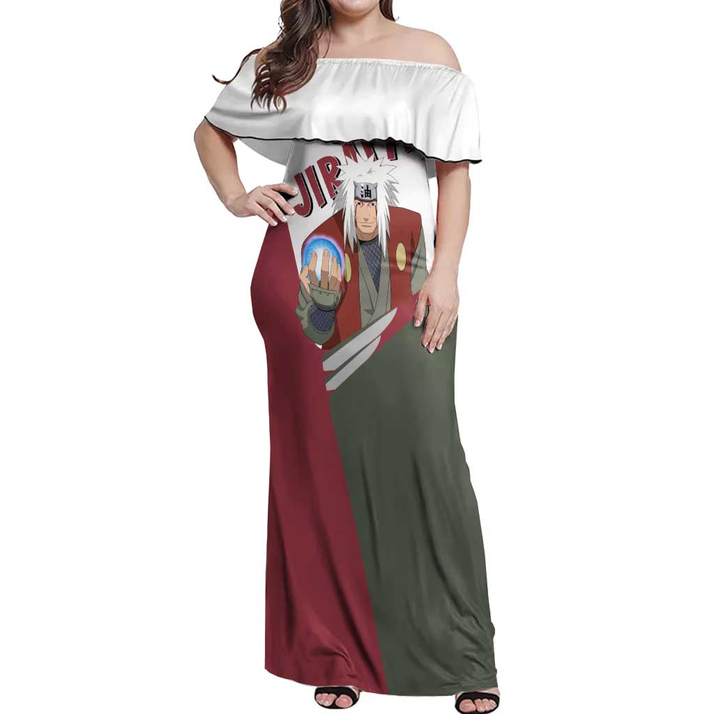 Jiraiya - Naruto Off Shoulder Maxi Dress Anime Style