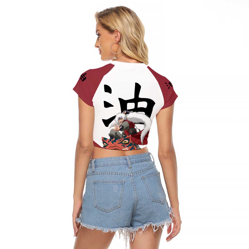 Jiraiya - Naruto Raglan Cropped T Shirt Anime Style