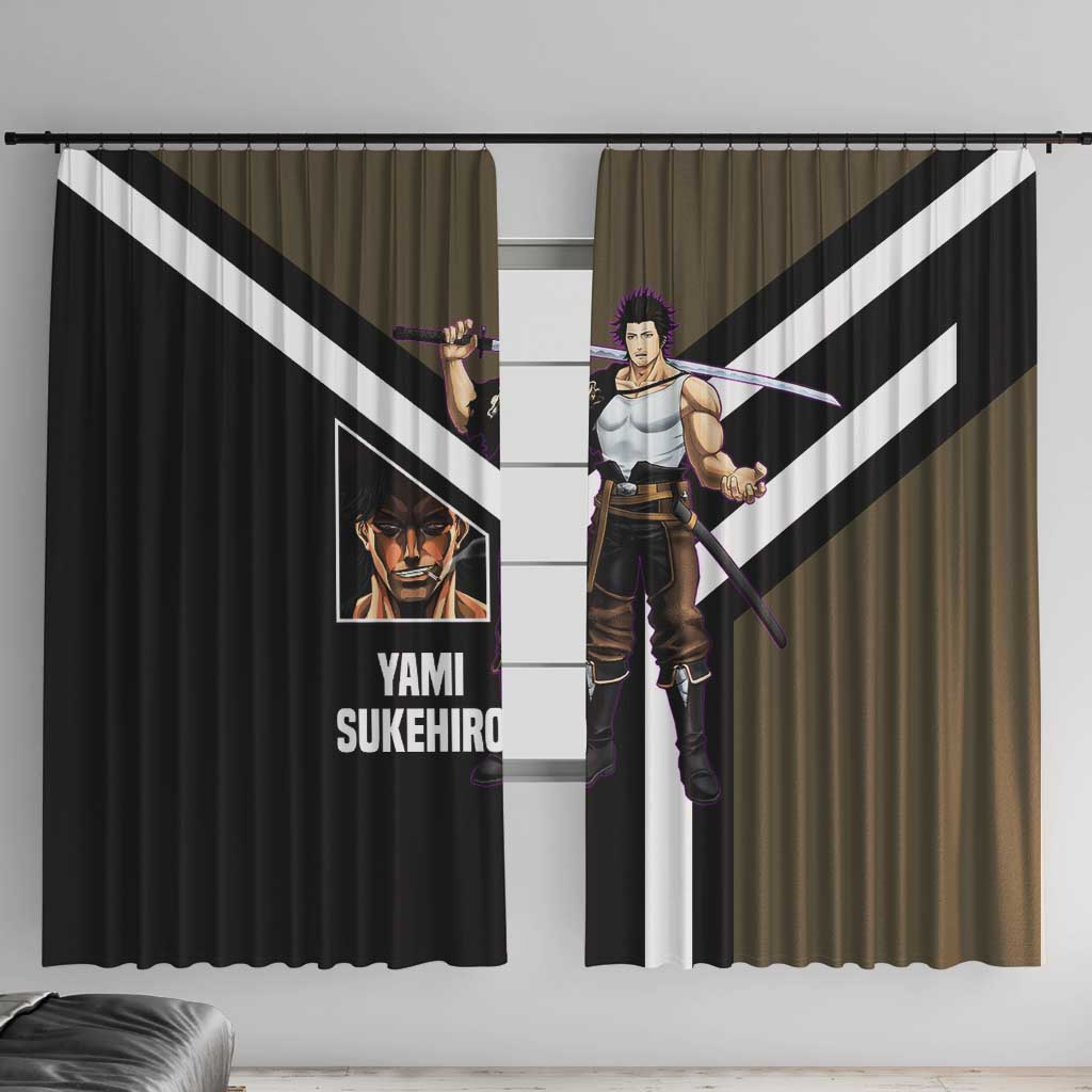 Yami Sukehiro Black Clover Window Curtain with Dark Magic Pose and Powerful Battle Design - The Mazicc