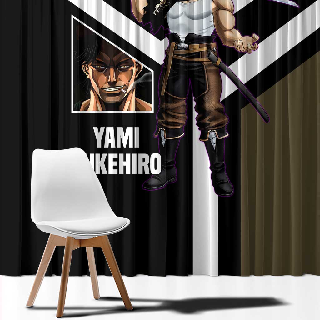Yami Sukehiro Black Clover Window Curtain with Dark Magic Pose and Powerful Battle Design - The Mazicc