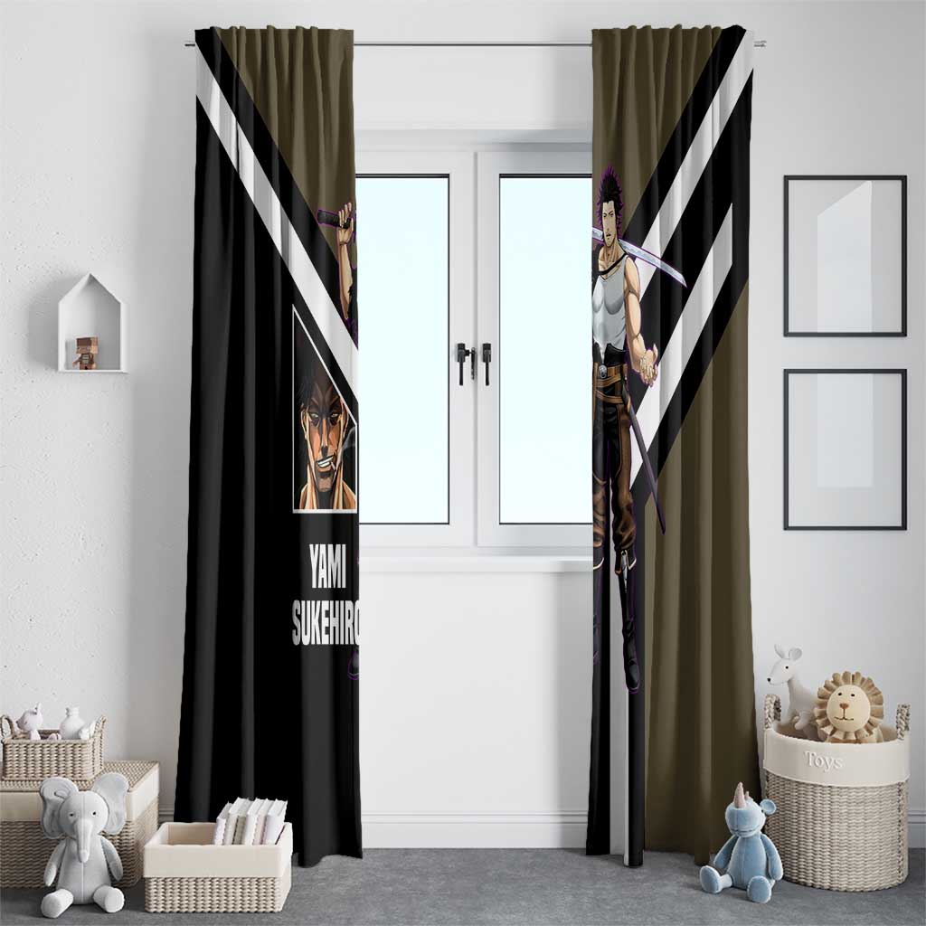 Yami Sukehiro Black Clover Window Curtain with Dark Magic Pose and Powerful Battle Design - The Mazicc