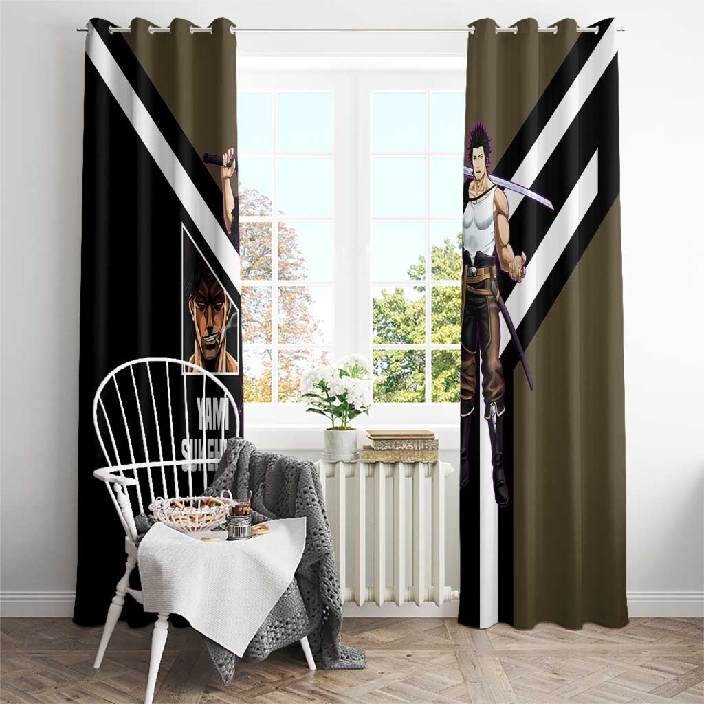 Yami Sukehiro Black Clover Window Curtain with Dark Magic Pose and Powerful Battle Design - The Mazicc