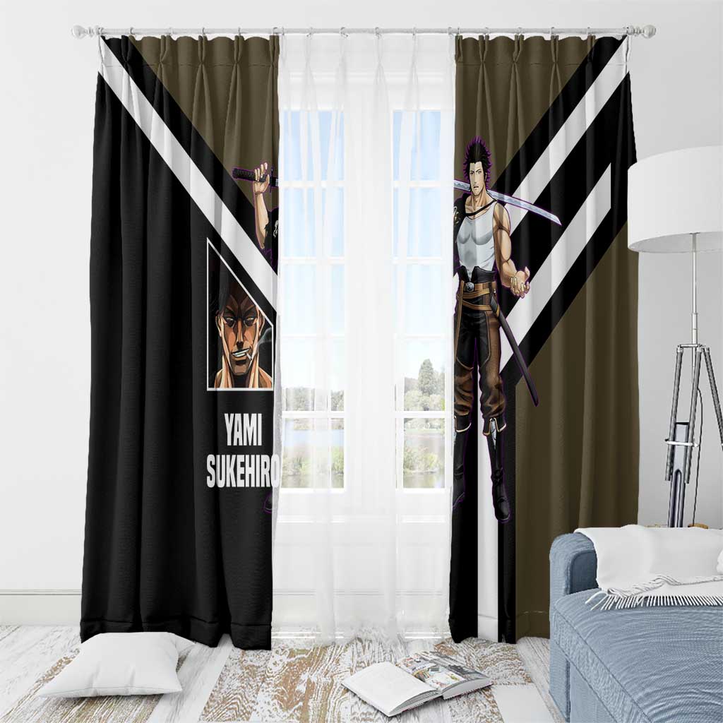 Yami Sukehiro Black Clover Window Curtain with Dark Magic Pose and Powerful Battle Design - The Mazicc